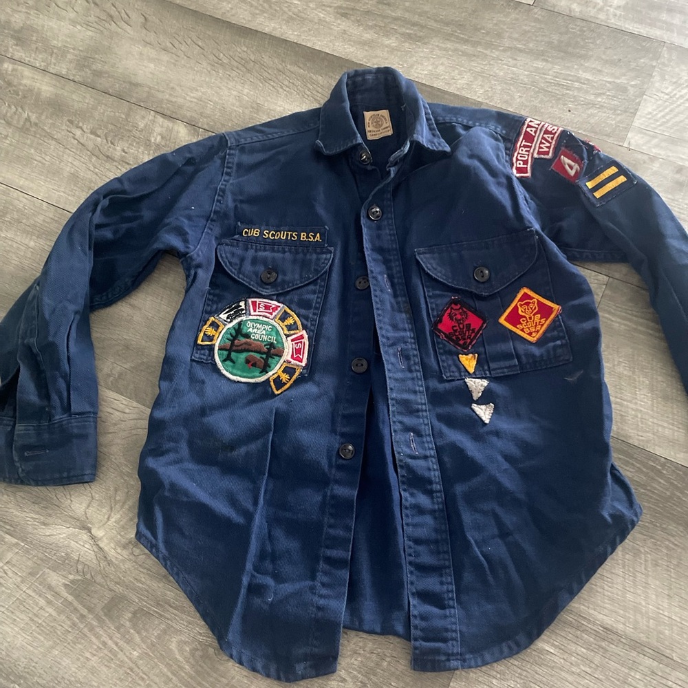 Blue Cub Scouts BSA Shirt with Patches
